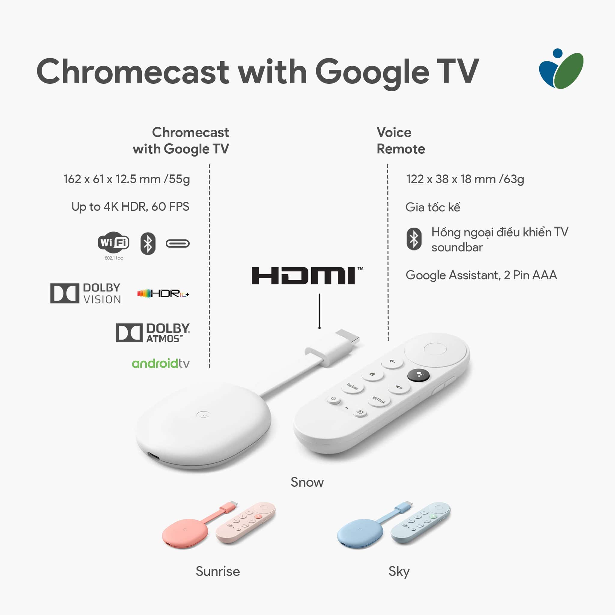 Google Chromecast with Google TV 4K HDR - Smart HomeKit