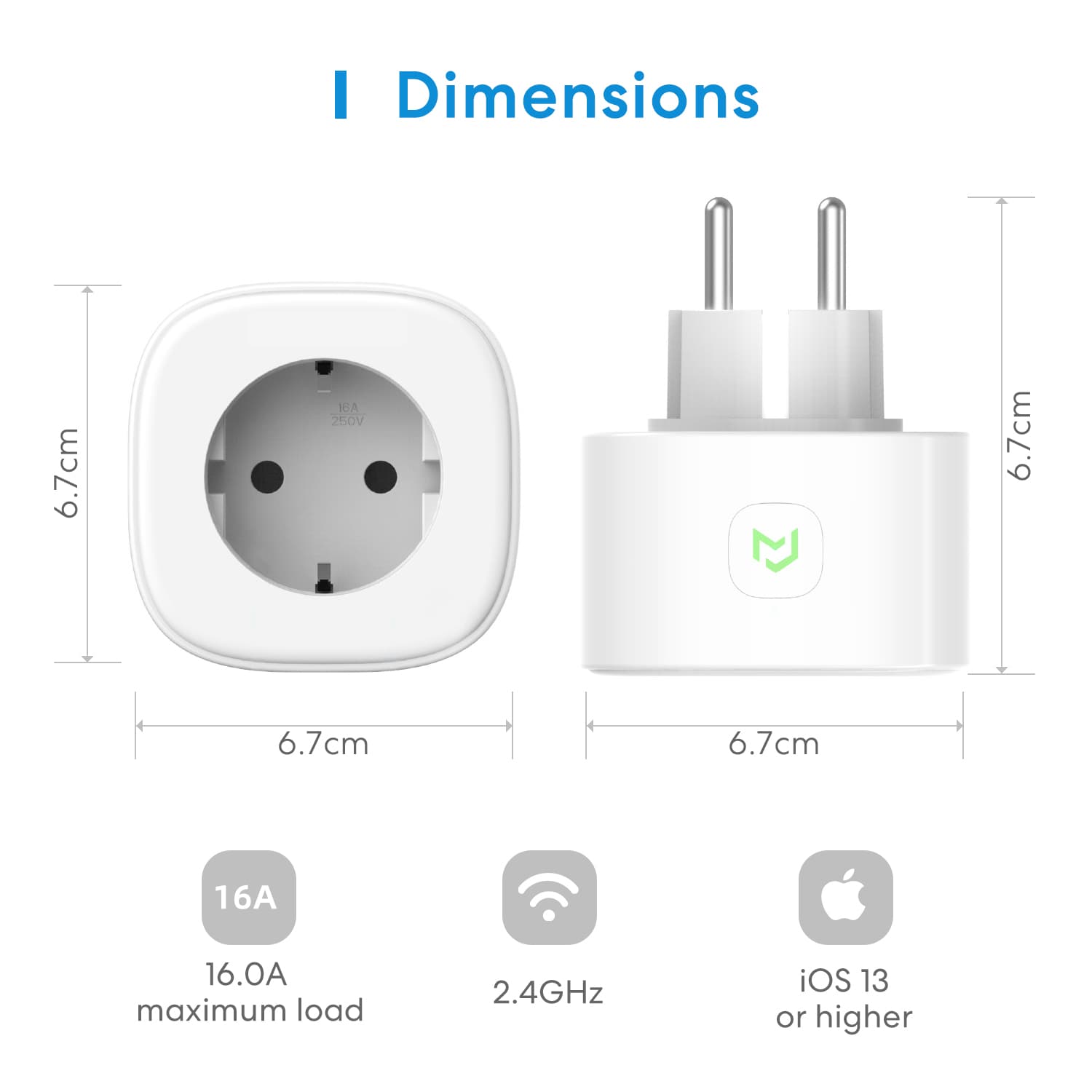 Meross Smart Wi-Fi Plug - MSS310 (2-pack)