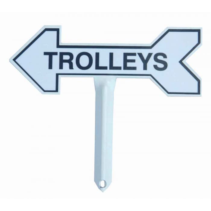 Arrow Directional Sign With Incorporated Stak…