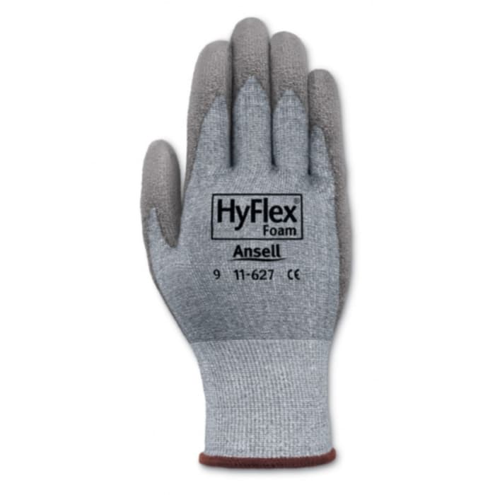 Ansell Edmont Hyflex 11627-09 Gray Cut Resistant Gloves, #9 ...