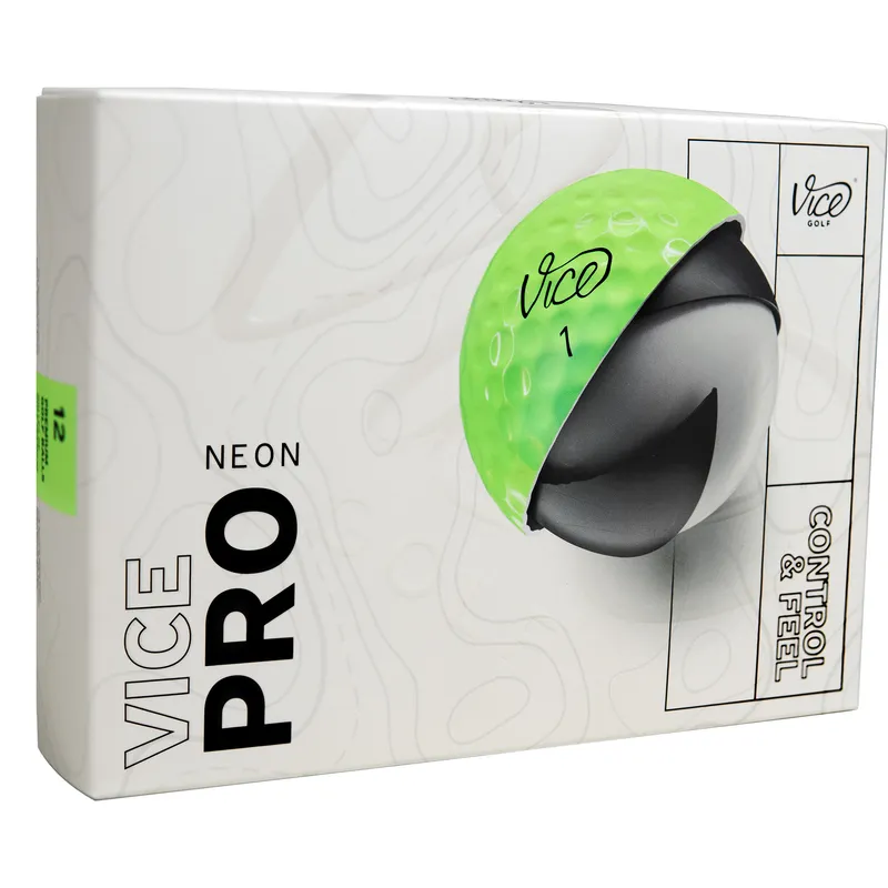 Vice Golf Pro Neon Lime Golf Balls - Golfballs.com