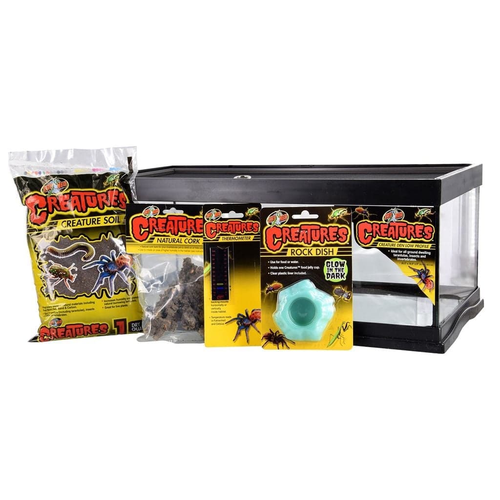 Reptiles Zoo Med Creatures Creature Den Low Profile Starter Kit - 6 gal ...