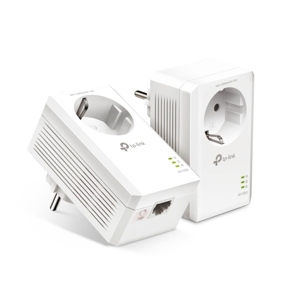 TL-PA7017P KIT | AV1000 Gigabit Passthrough Powerline Starterset | TP ...