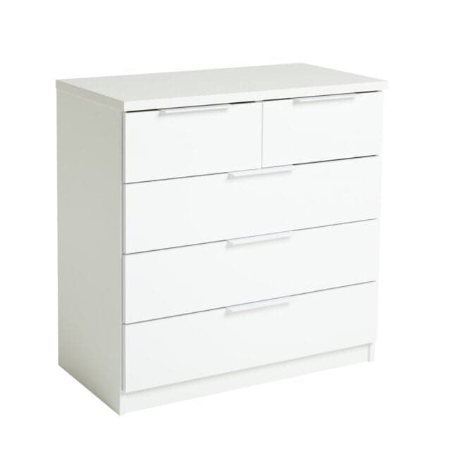 Argos Home Hallingford 5 Drawer Chest -White Gloss by Argos | ufurnish.com