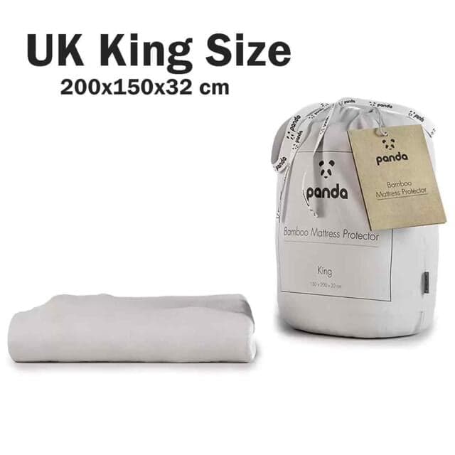Panda Bamboo Mattress Protector Anti-bacterial Protect King Bed Size by ...