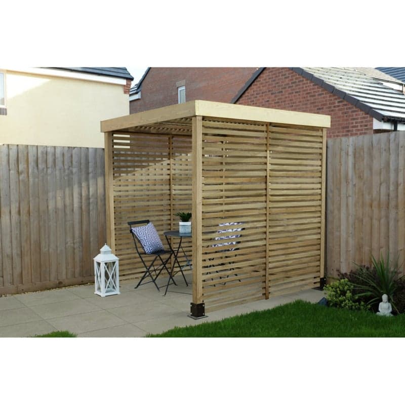 Forest Garden Modular Pergola with 3 Side Panels by Habitat | ufurnish.com