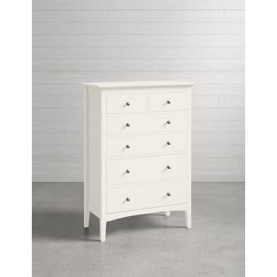 M&S Hastings Ivory 6 Drawer Chest - White, White by Marks & Spencer ...