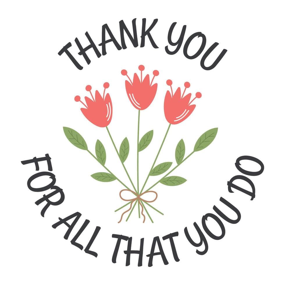Thank you for all that you do. Thanksgiving vector illustration for ...