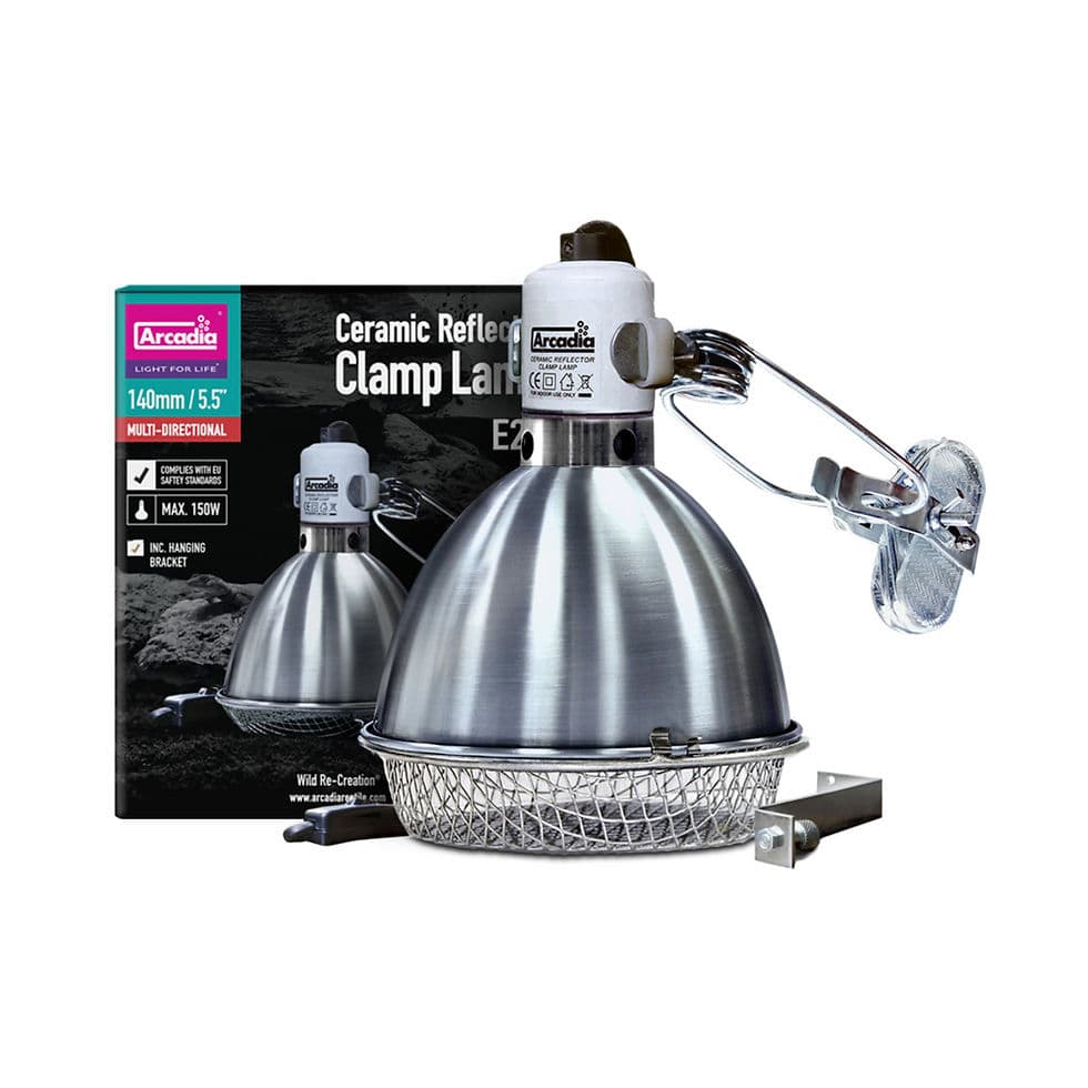 Arcadia Reflector Clamp Lamp with Ceramic Holder(E27) Graphite | Coopz ...