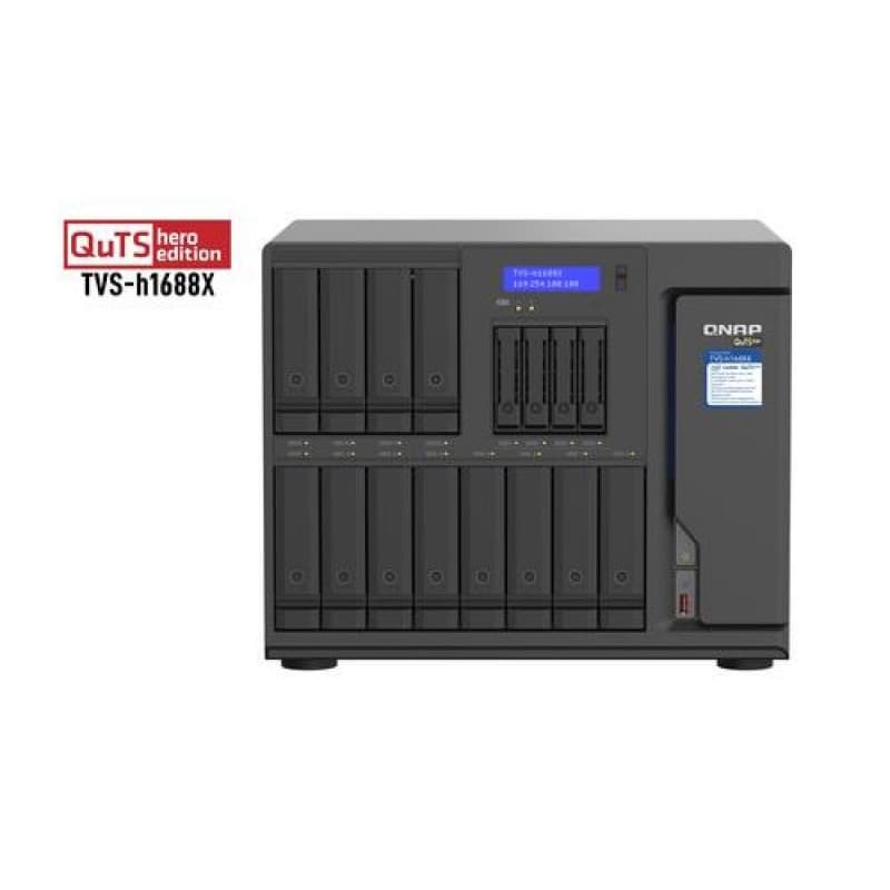 QNAP TVS-h1688X NAS Tower Intel® Xeon® W-1250 32 GB DDR4 0 TB QuTS hero ...