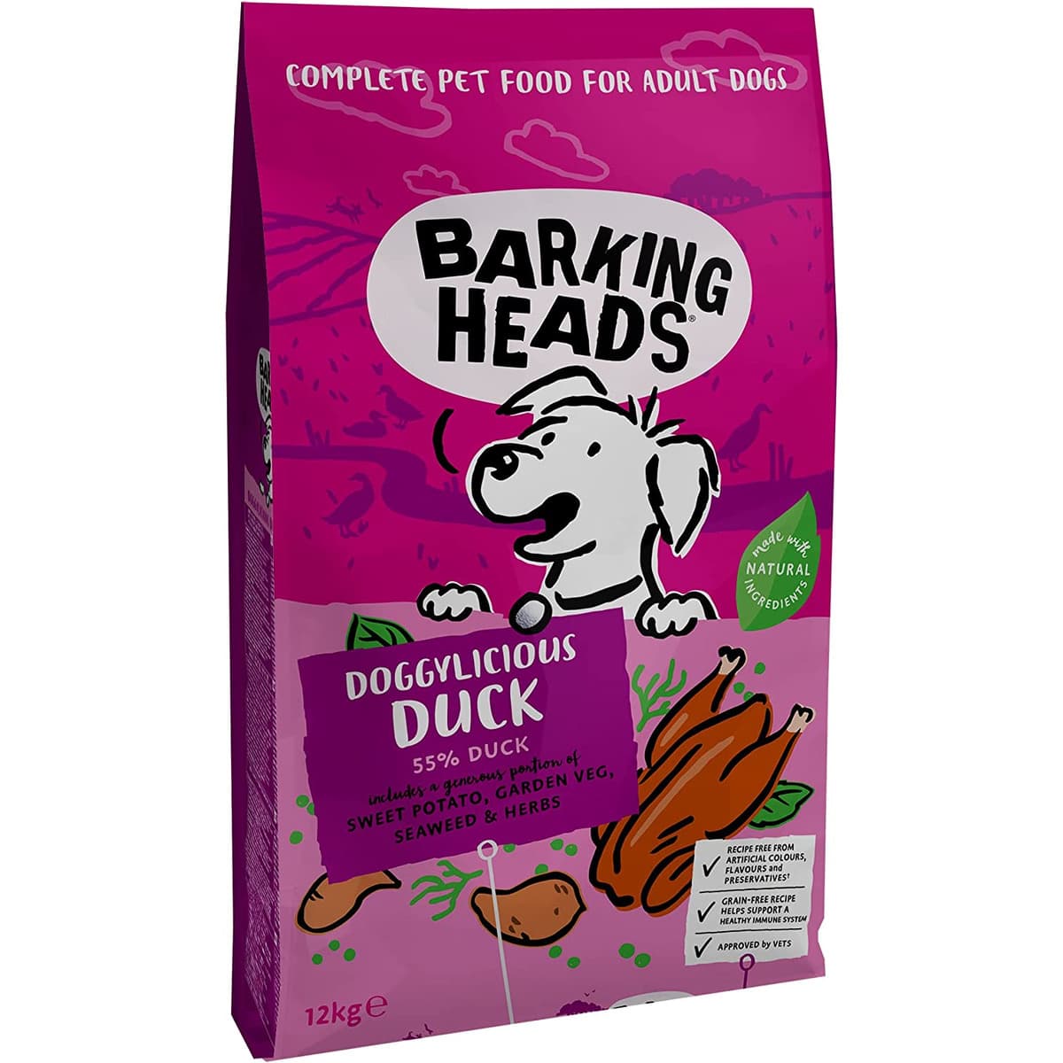 Barking Heads - Adult Dry Dog Food - Doggylicious Duck - Stefs Pet Pantry