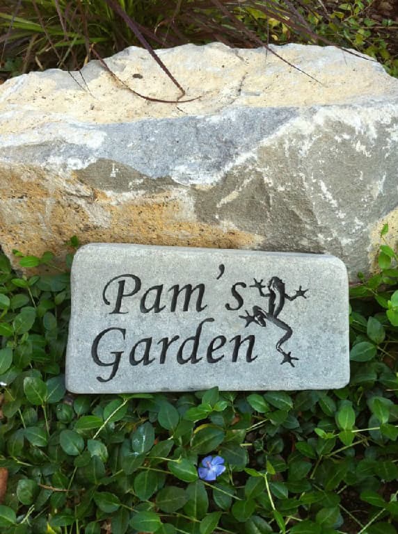 stone engraving, engraved stone, personalized garden stones