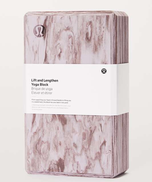 Lululemon Lift & Lengthen Yoga Block - Black / White - lulu fanatics