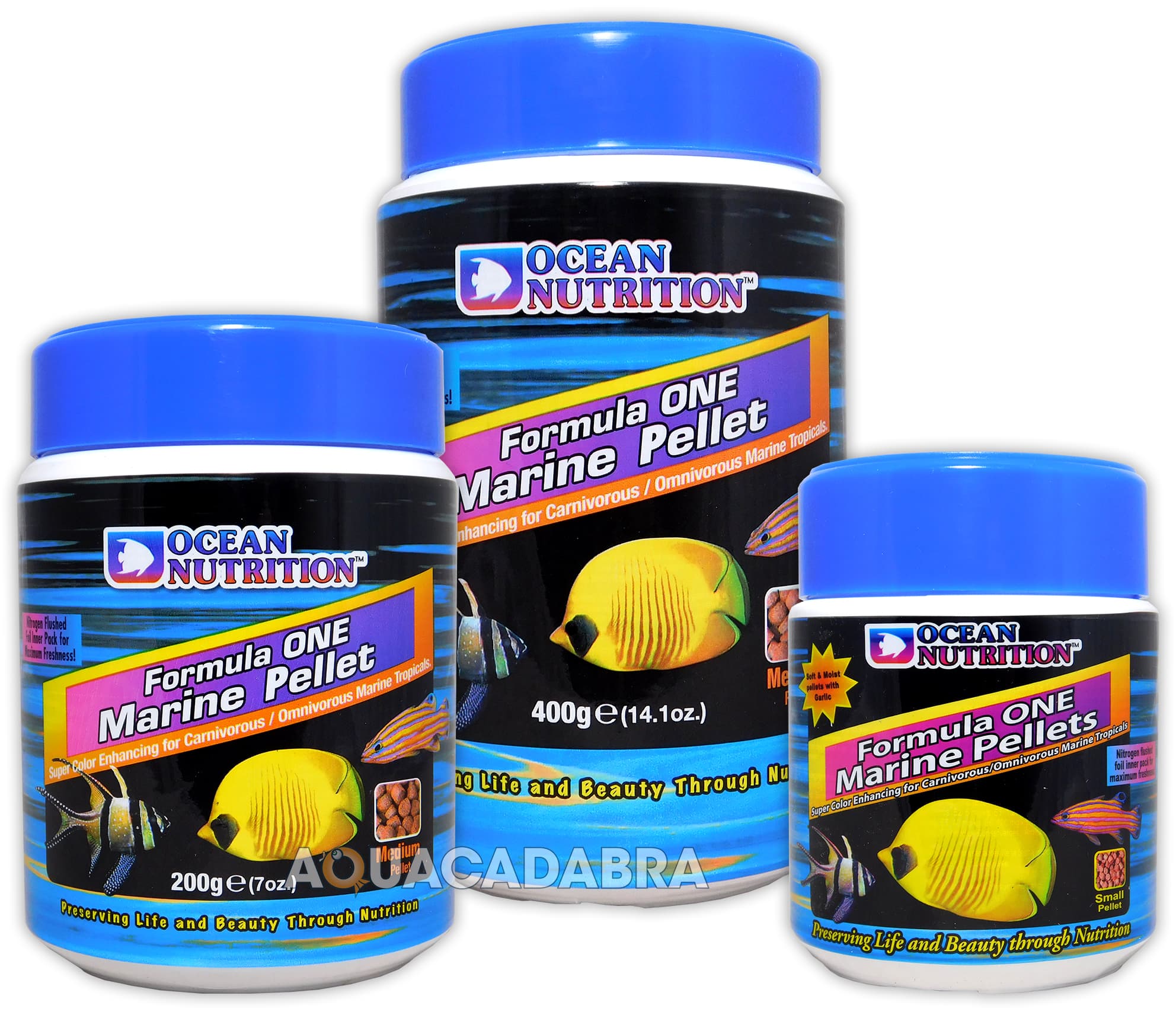 OCEAN NUTRITION FORMULA ONE & TWO MARINE PELLETS FISH FOOD AQUARIUM ...