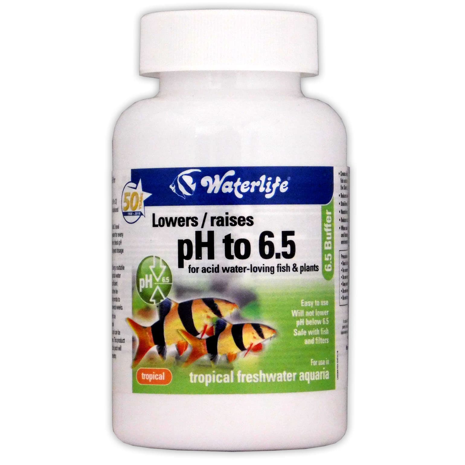 WATERLIFE 6.5 BUFFER 160g LOWERS OR RAISES PH IN TROPICAL AQUARIUM FISH ...