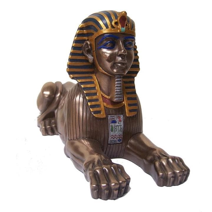 Cast Bronze Egyptian Mythology Figurine, Sphinx by Veronese - Style ...