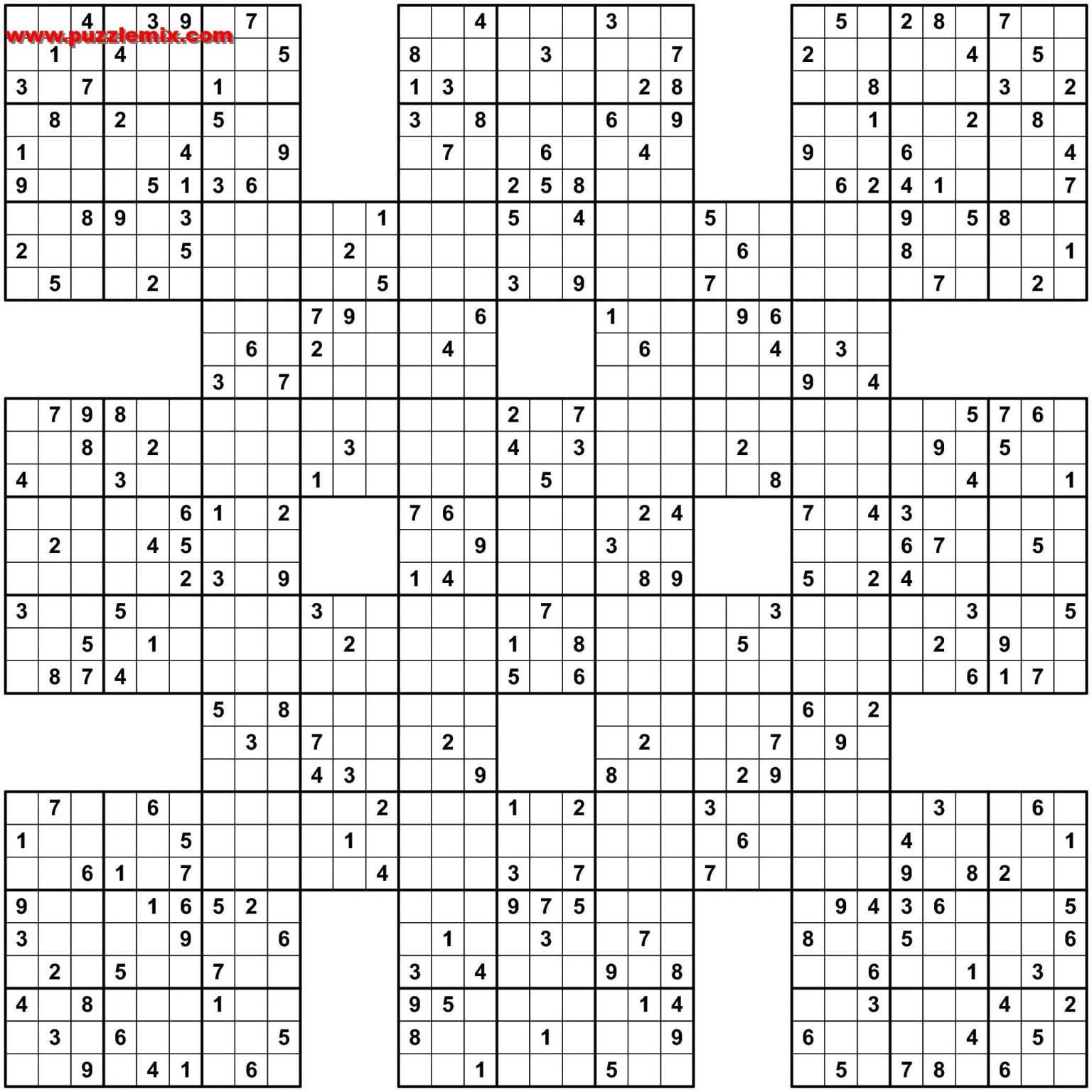 Printable Sumo Sudoku Puzzles | Sudoku Printa…