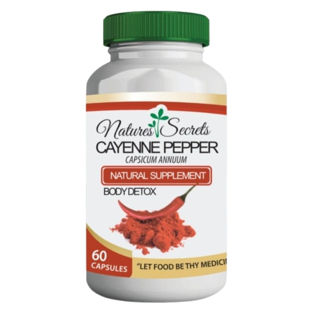 Natures Secrets Cayenne Pepper Capsicum Annuum Capsules 60's - Superb Hyper
