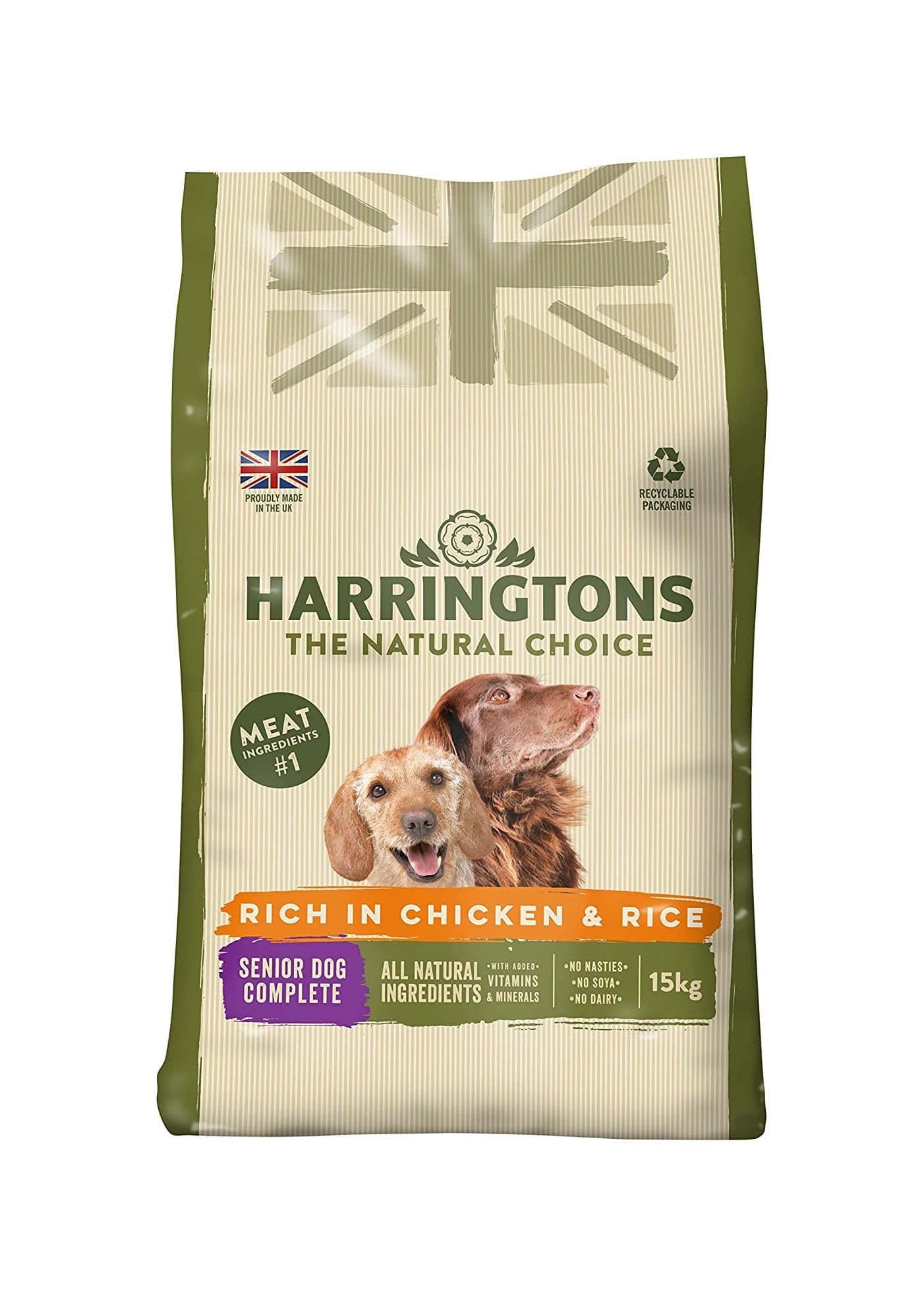 Harringtons Complete Senior Dry Dog Food Chicken & Rice 15Kg at James ...