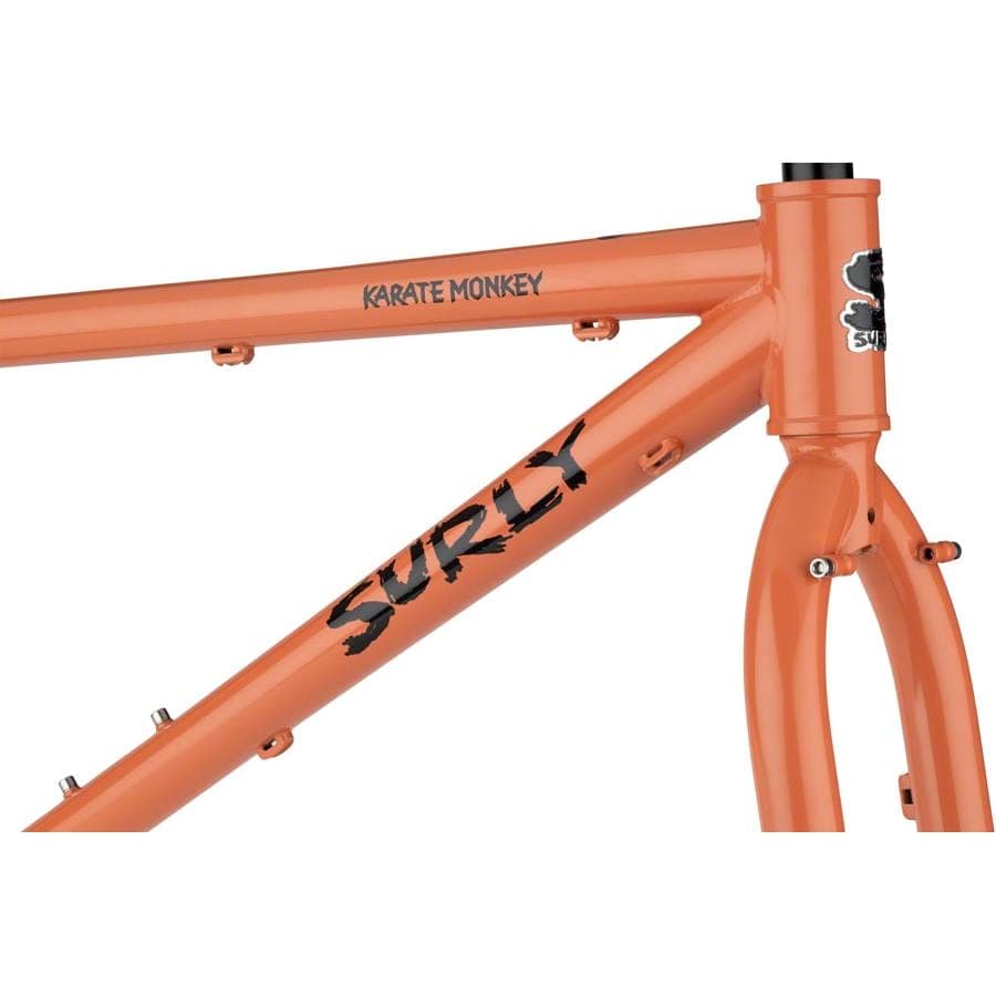 Surly Karate Monkey Frameset - 27.5", Steel, Peach Salmon Sundae - The LBS