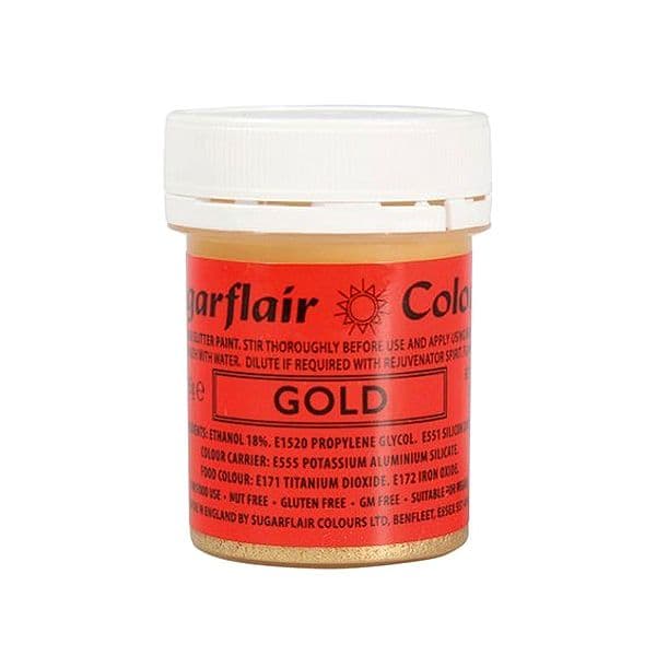 Sugarflair Gold Edible Glitter Paint