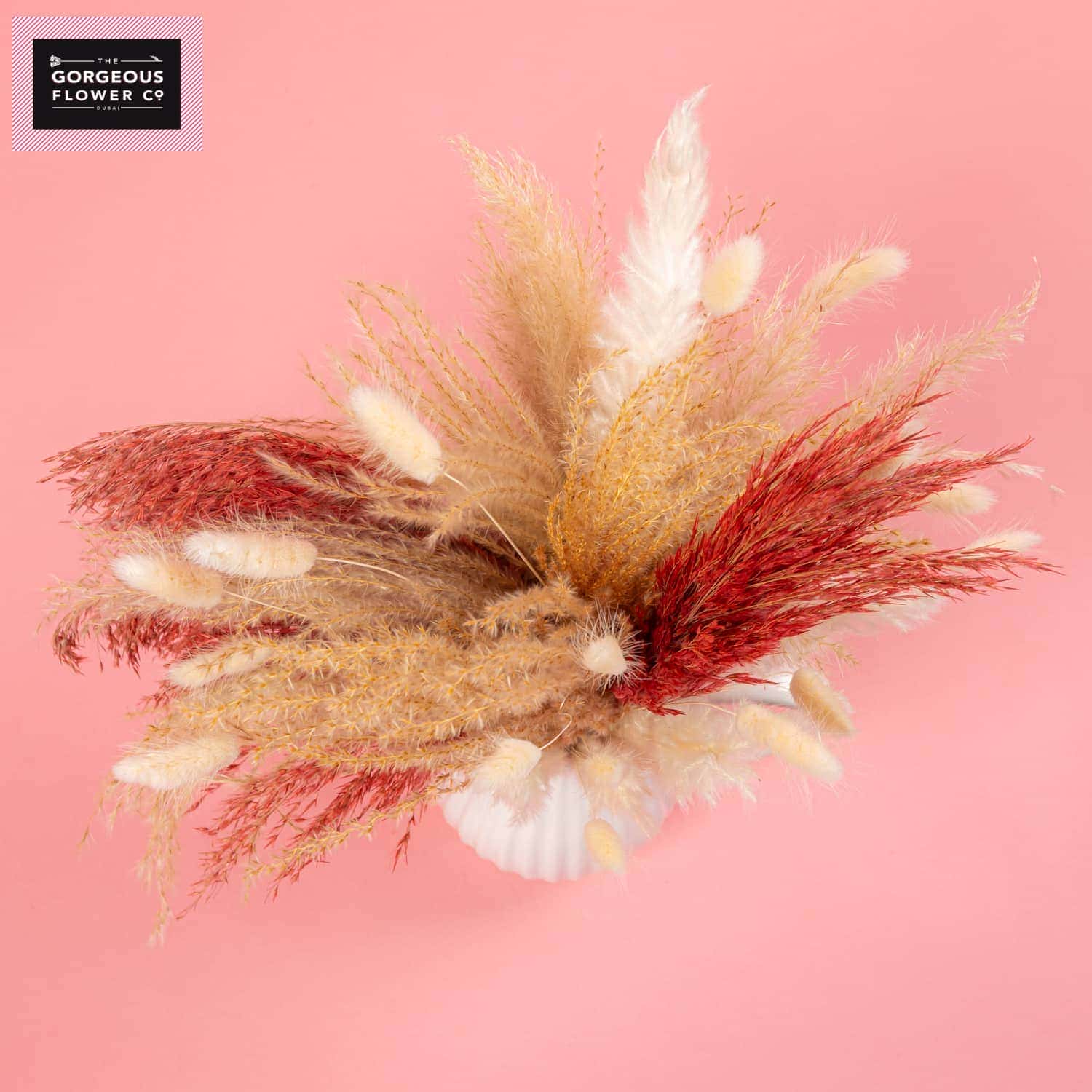 Cox & Cox Dried Flower Garland with Pampas and Bunny Tails