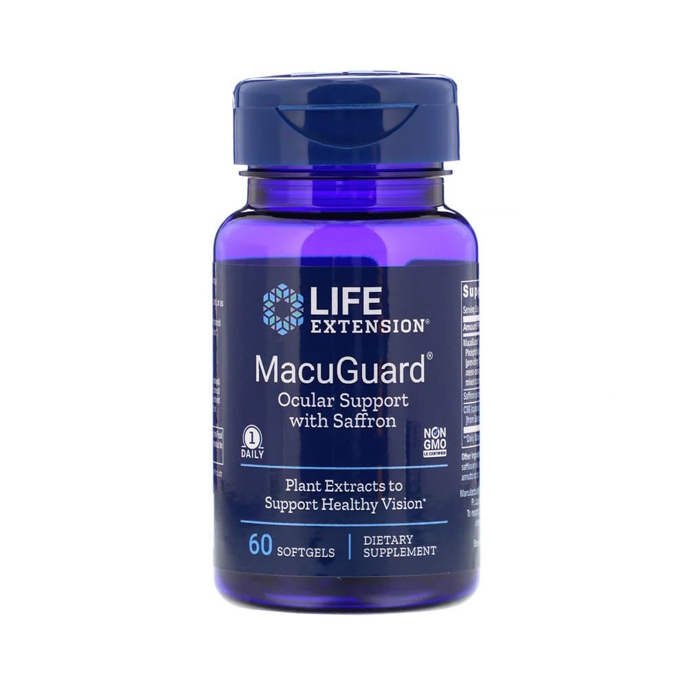 LIFE EXTENSION MacuGuard Ocular Support with Saffron 60softgels