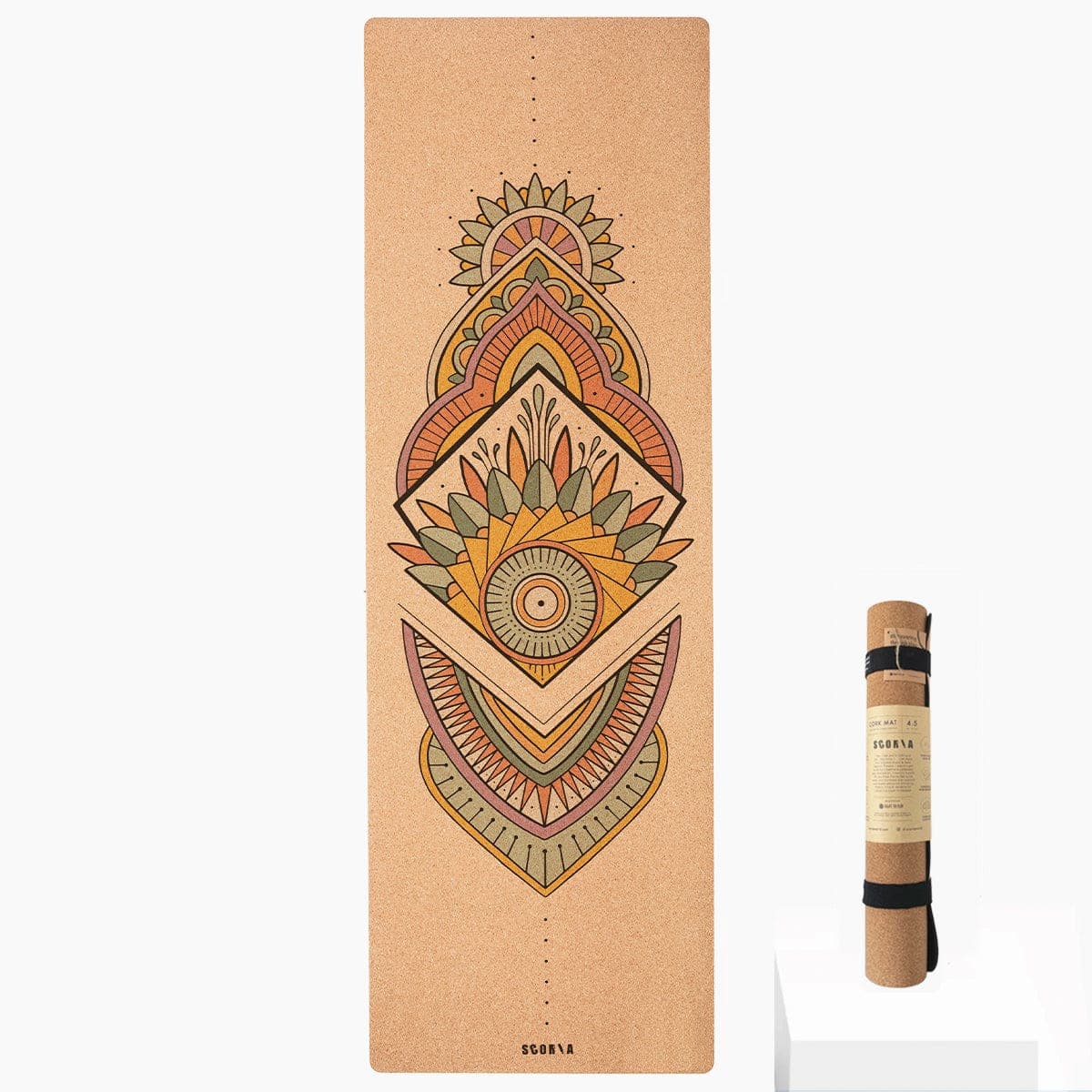 Mandala Cork Yoga Mat - The Space: Yoga, Meditation and Wellness