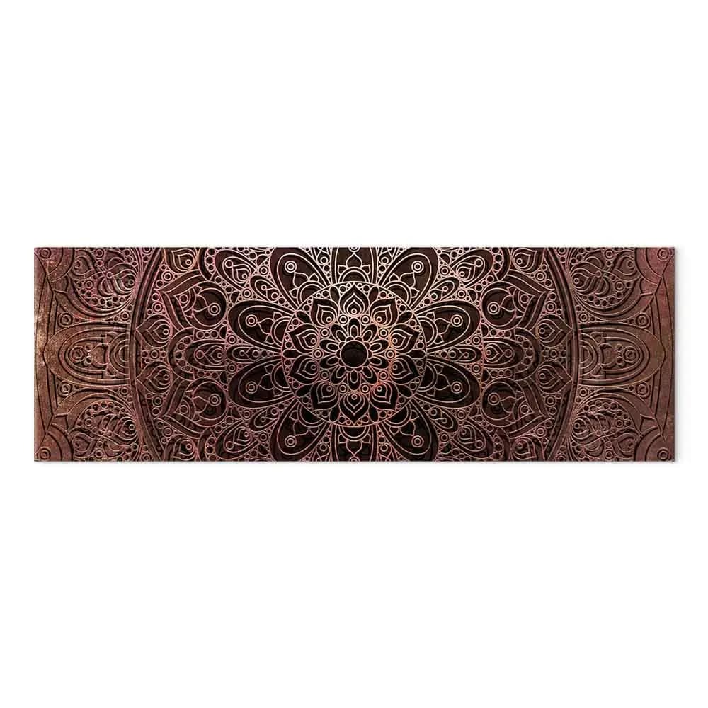 Canvas Painting Mandala: Amber Silence - bimago
