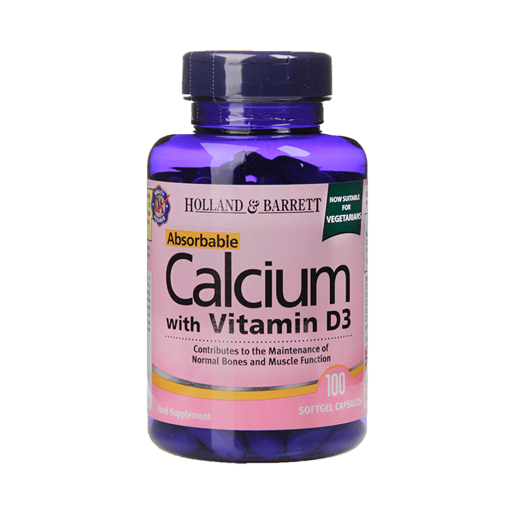 Holland & Barrett Vegetarian Calcium with Vitamin D3 100 Softgel ...