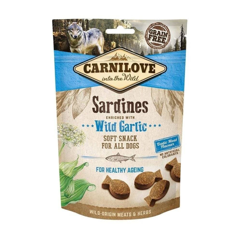 CARNILOVE SEMI MOIST SNACK SARDINES ENRICHED WITH WILD GARLIC 200G ...
