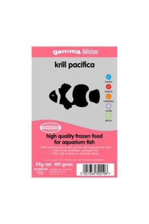 Gamma Frozen Krill Pacifica for aquarium fish - 95g net