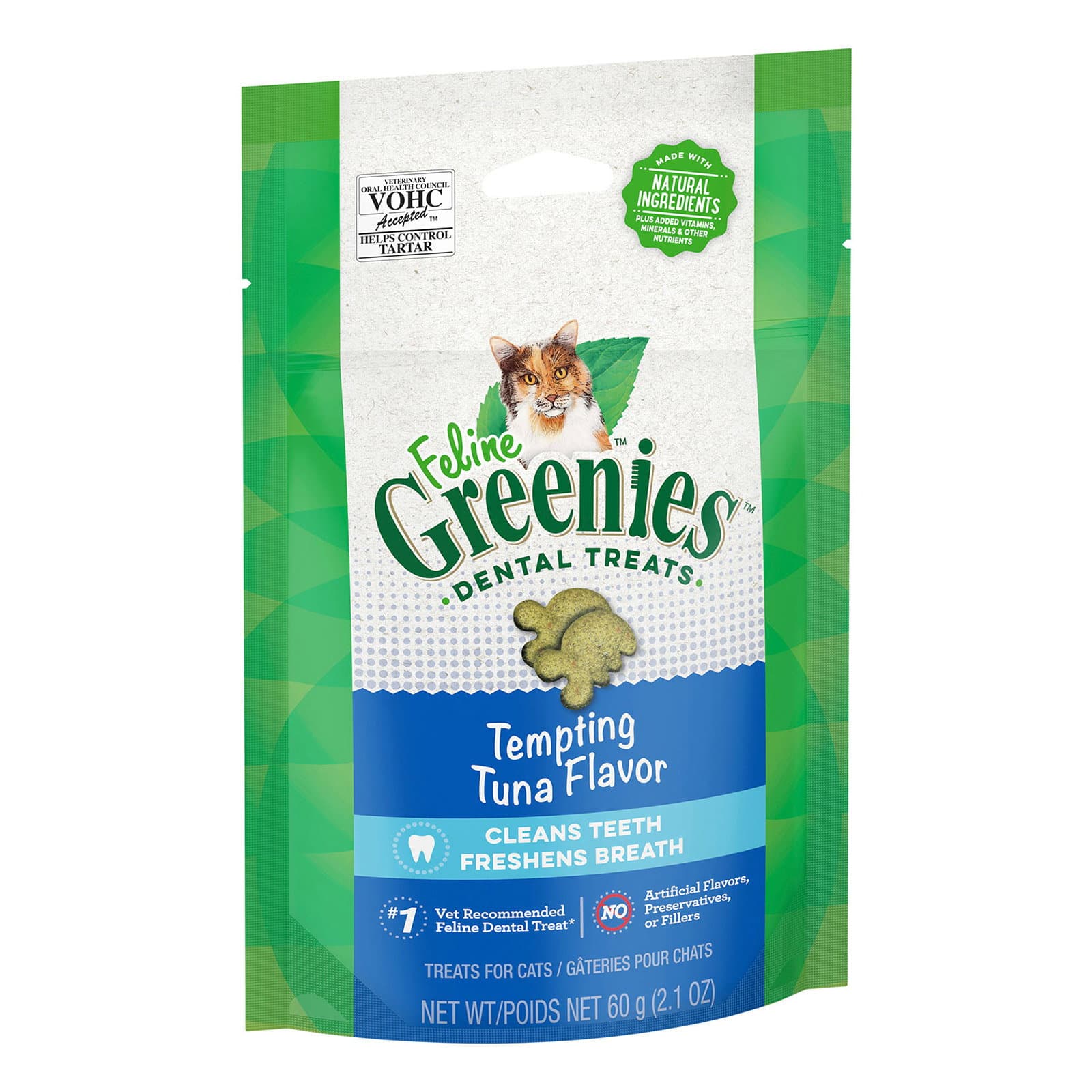 Buy Greenies Feline Tempting Tuna Flavor Dental Cat Treats 60 gm Online