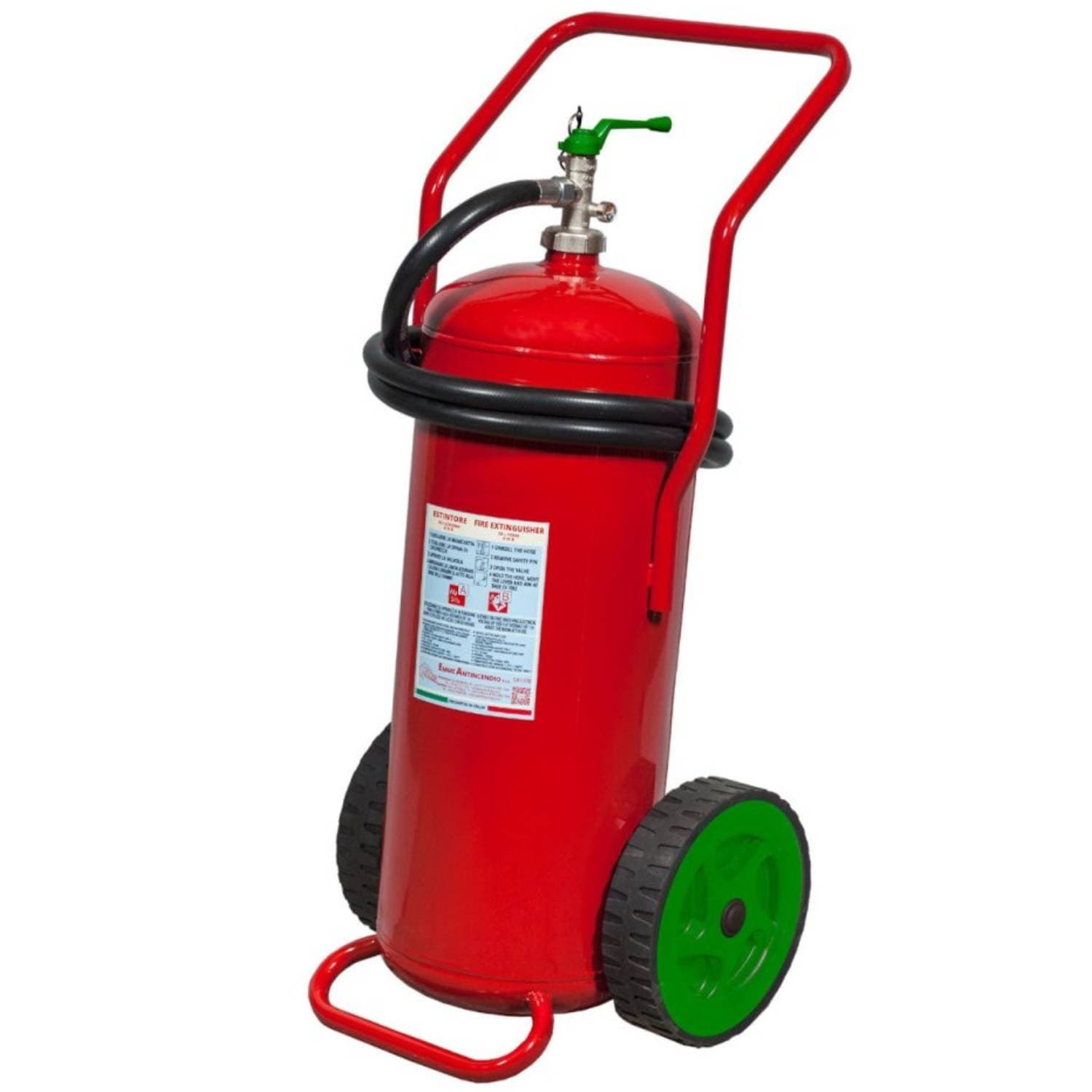 50 litre Foam Wheeled Fire Extinguisher MED Stainless Steel > Vigil ...