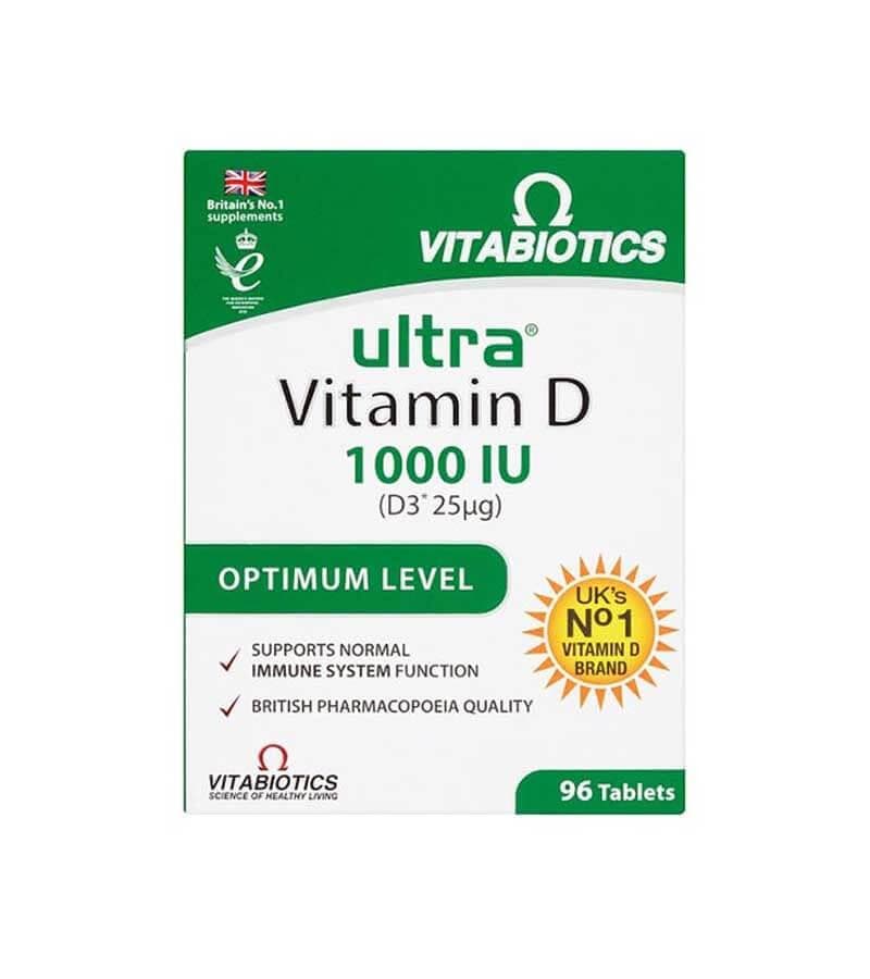 Vitabiotics Ultra Vitamin D 1000IU Optimum Level 96 Tablets | Wealzin