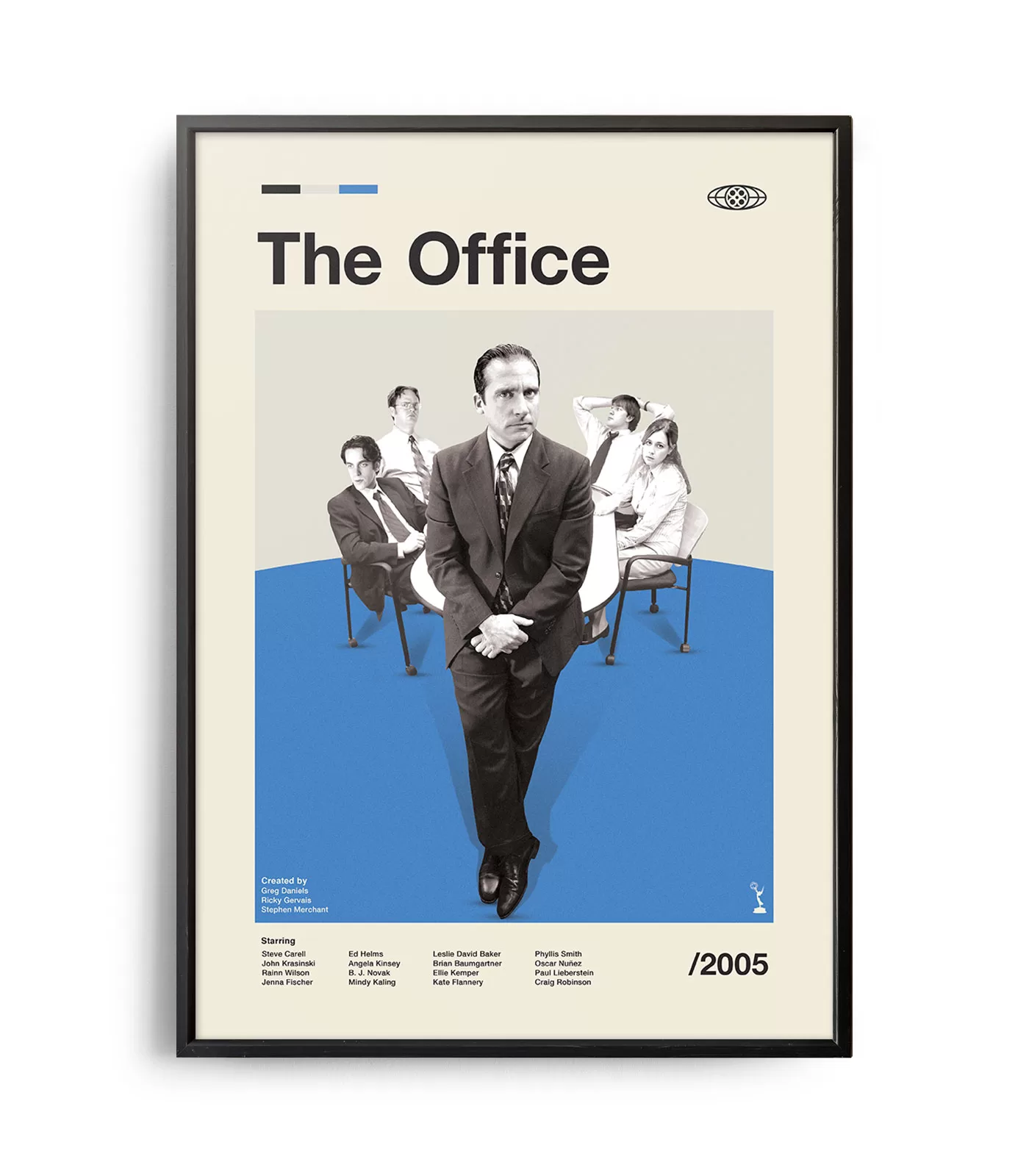 Mid-century modern The Office TV series poster - Weekend Concept