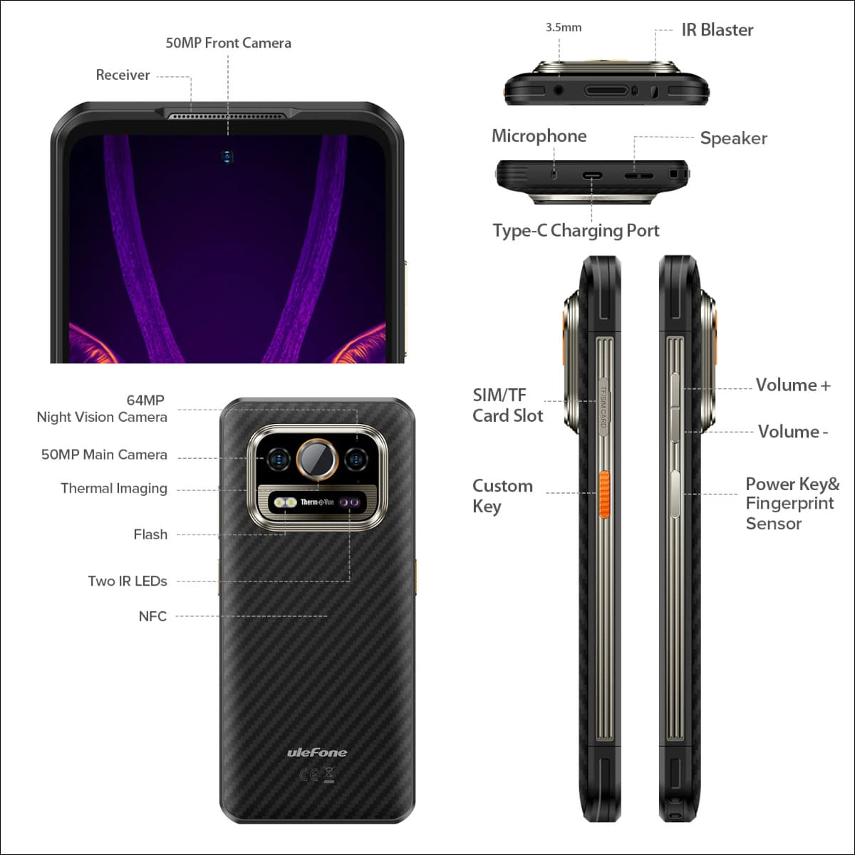 Ulefone Armor 25T Pro - 5G対応し、サーマルカメラもついたUlefone タフネススマホの上位モデル - ウインタブ
