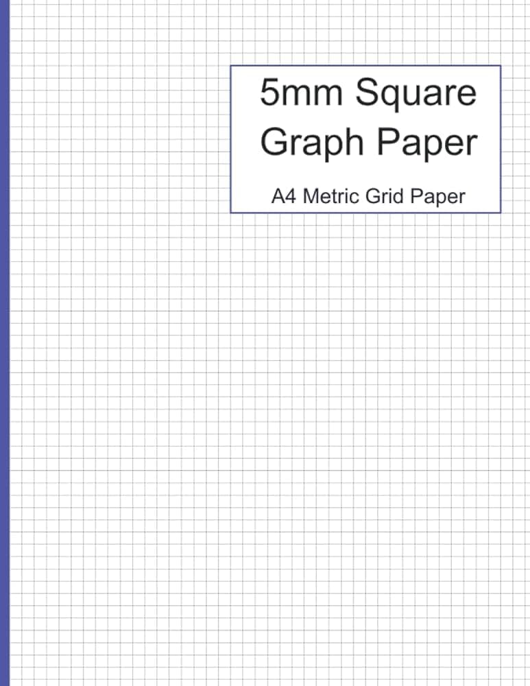 5mm Square Graph Paper: A4 Metric Grid Paper 8.5 x 11: Press, Blue ...