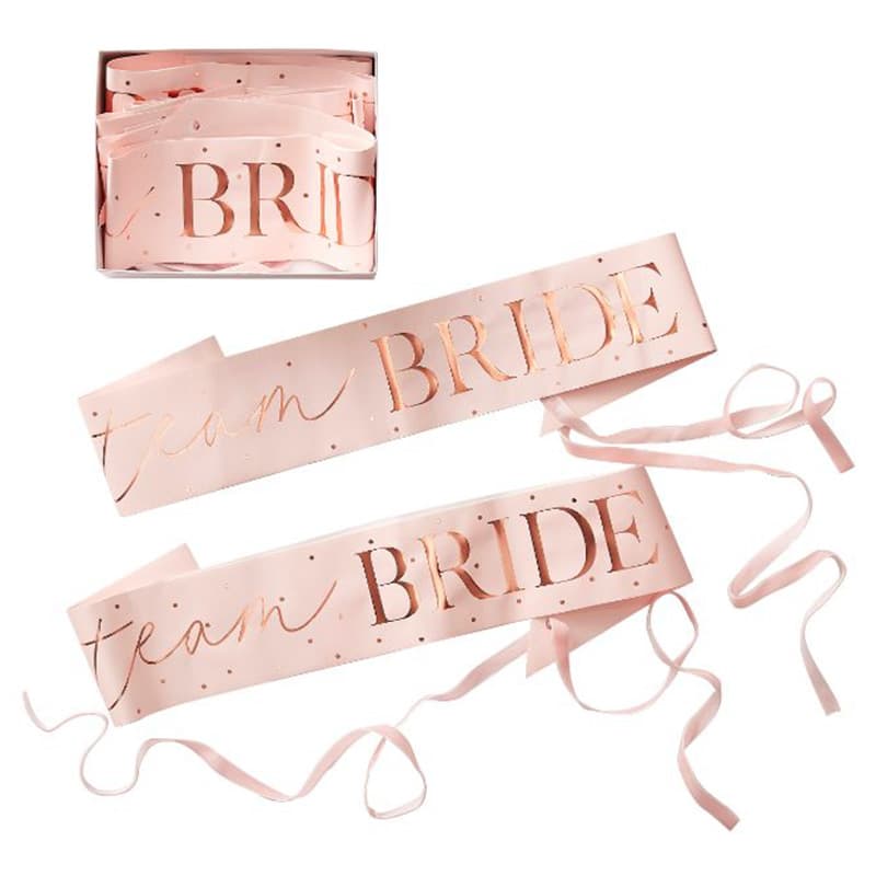 Ginger Ray Team Bride Rose Gold Sash