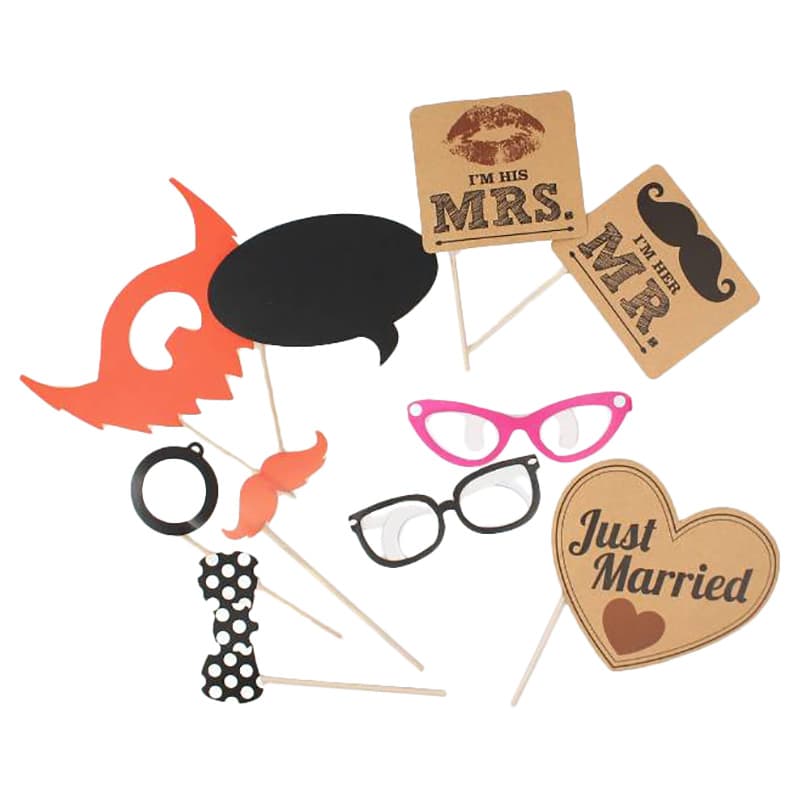 Ginger Ray - Vintage Affair - Mr & Mrs Photo Booth Kit | Jomla.ae
