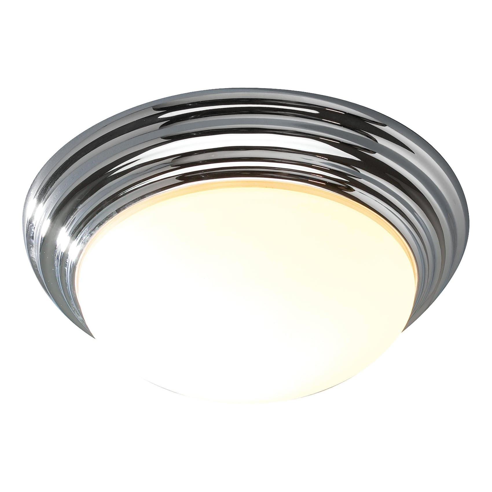 Dar Barclay BAR5250 Polished Chrome Small Flush Ceiling Light - IP44 ...