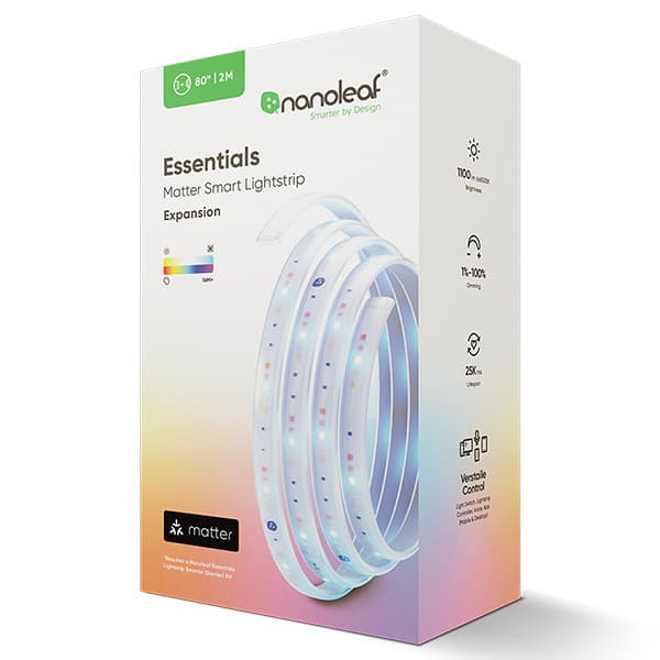 Nanoleaf Essentials Smart Light Strip | 2 meter | 11.5W | RGB + 2700 ...