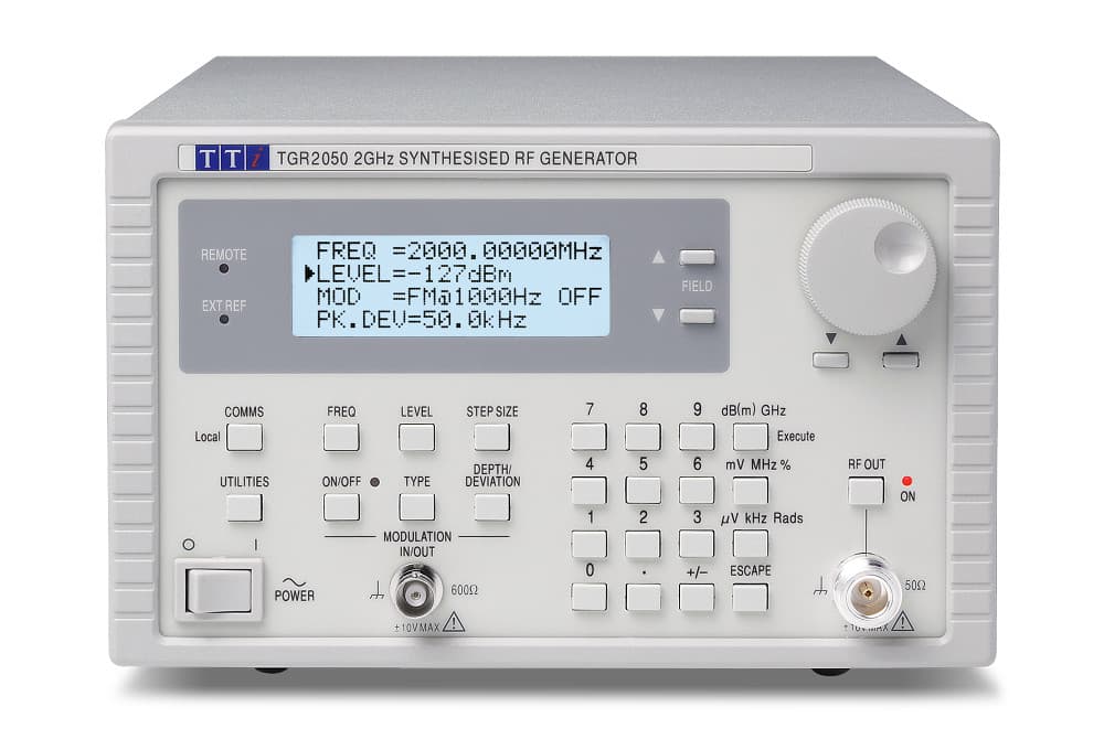 TGR2050 DISCONTINUED: 2GHz RF Signal Generator, RS232 & GPIB | Aim-TTi