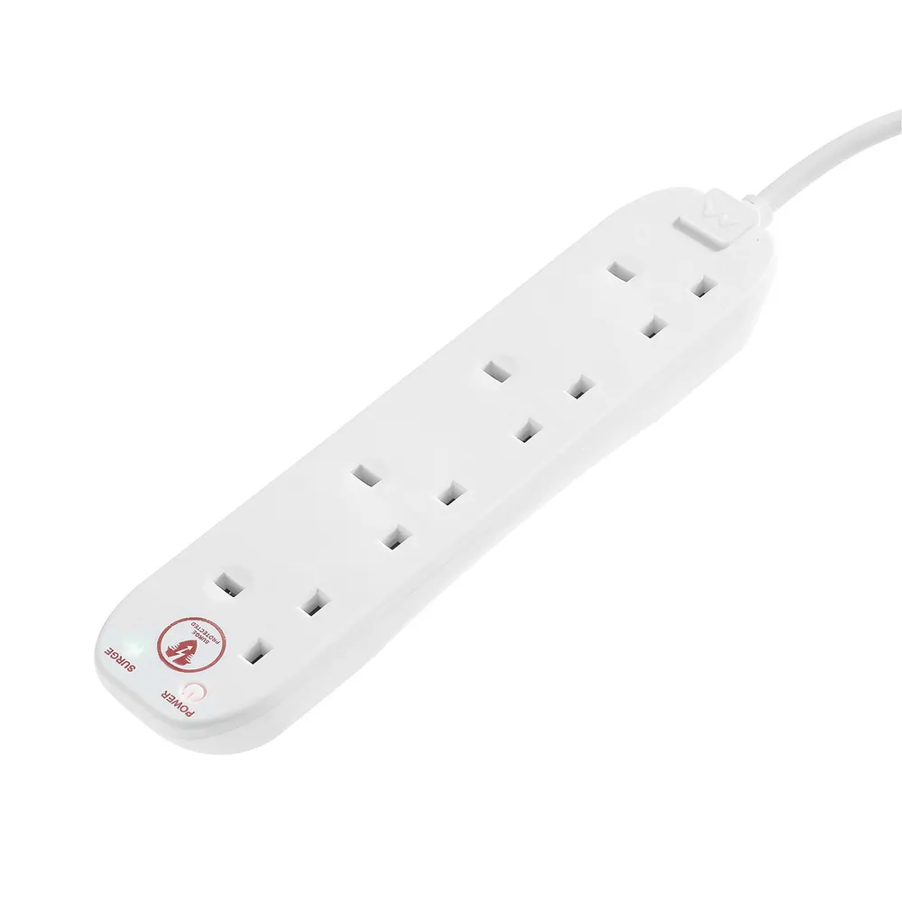 Masterplug 13A 4 Gang 2m Surge Protected Extension Lead
