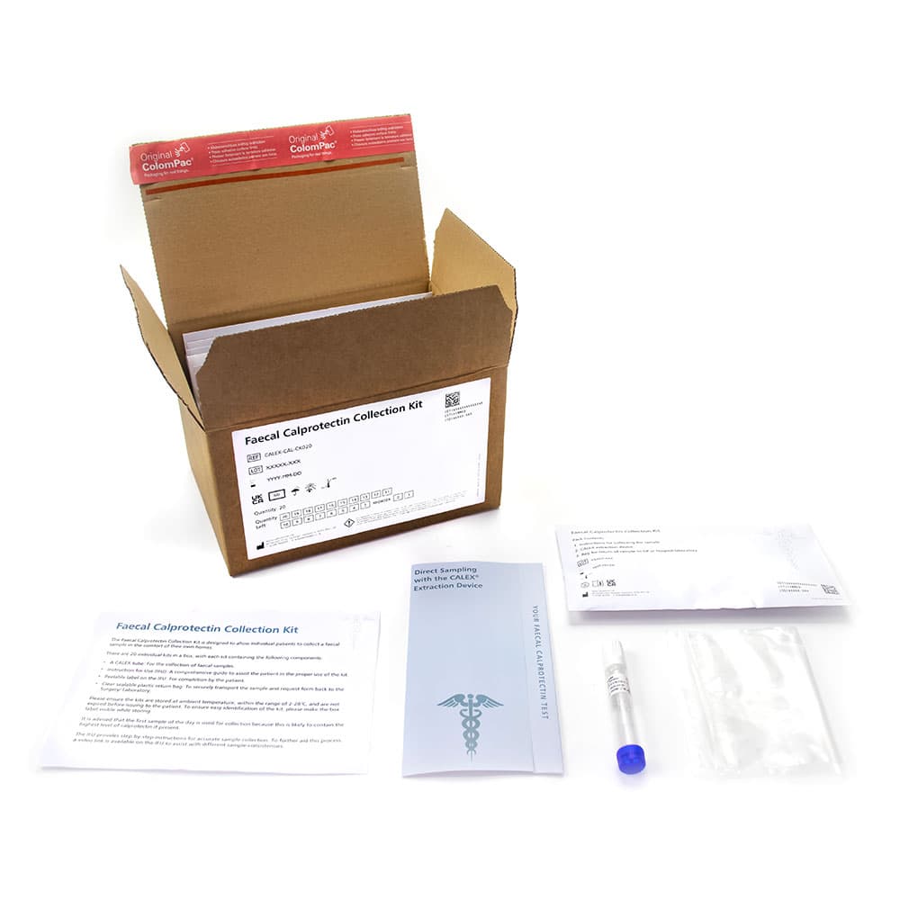 Faecal Calprotectin Collection Kit, designed for patient use at home ...