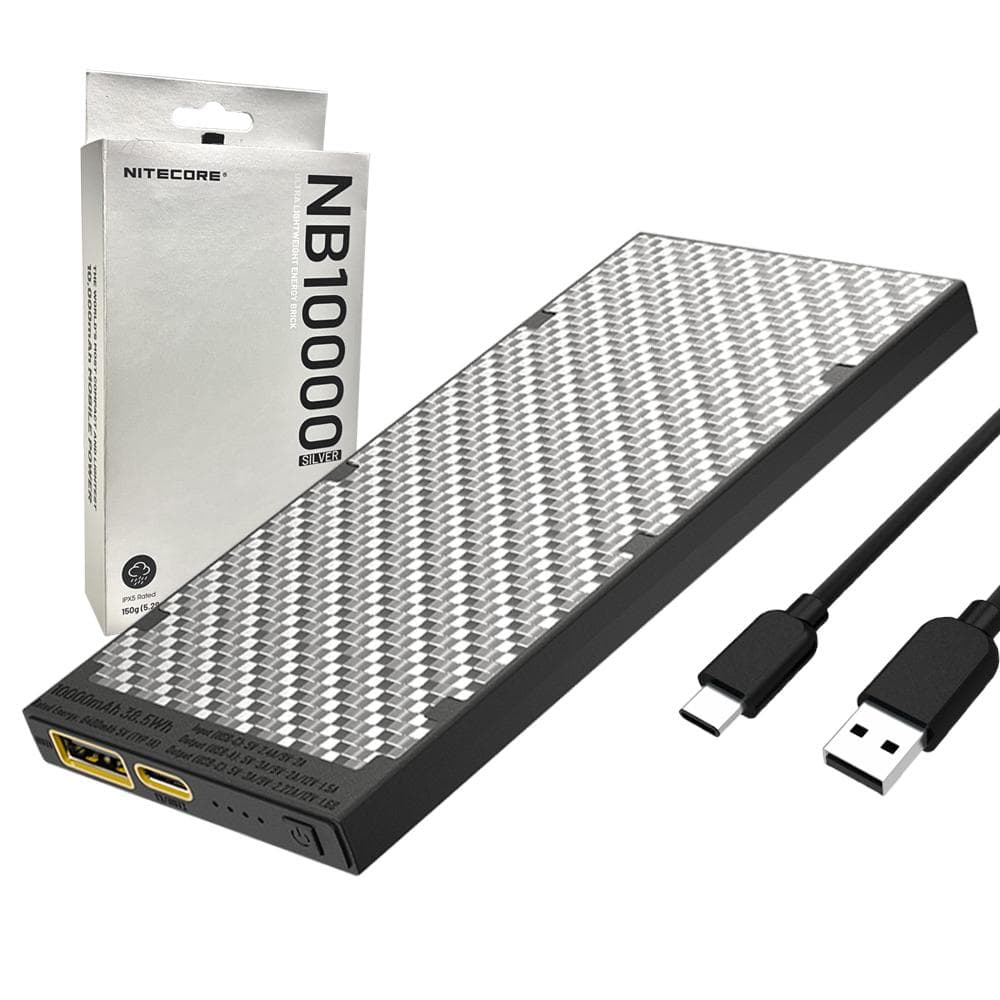 Nitecore NB10000 Ultra-Slim Quick Charge Dual-Output USB-C Power Bank ...