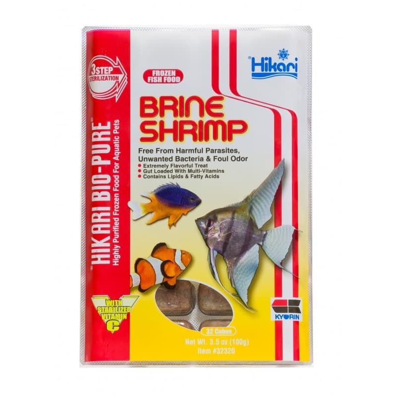 Hikari Bio-Pure Frozen Brine Shrimp Cube Pack - 3.5oz - Aquarium Beauties