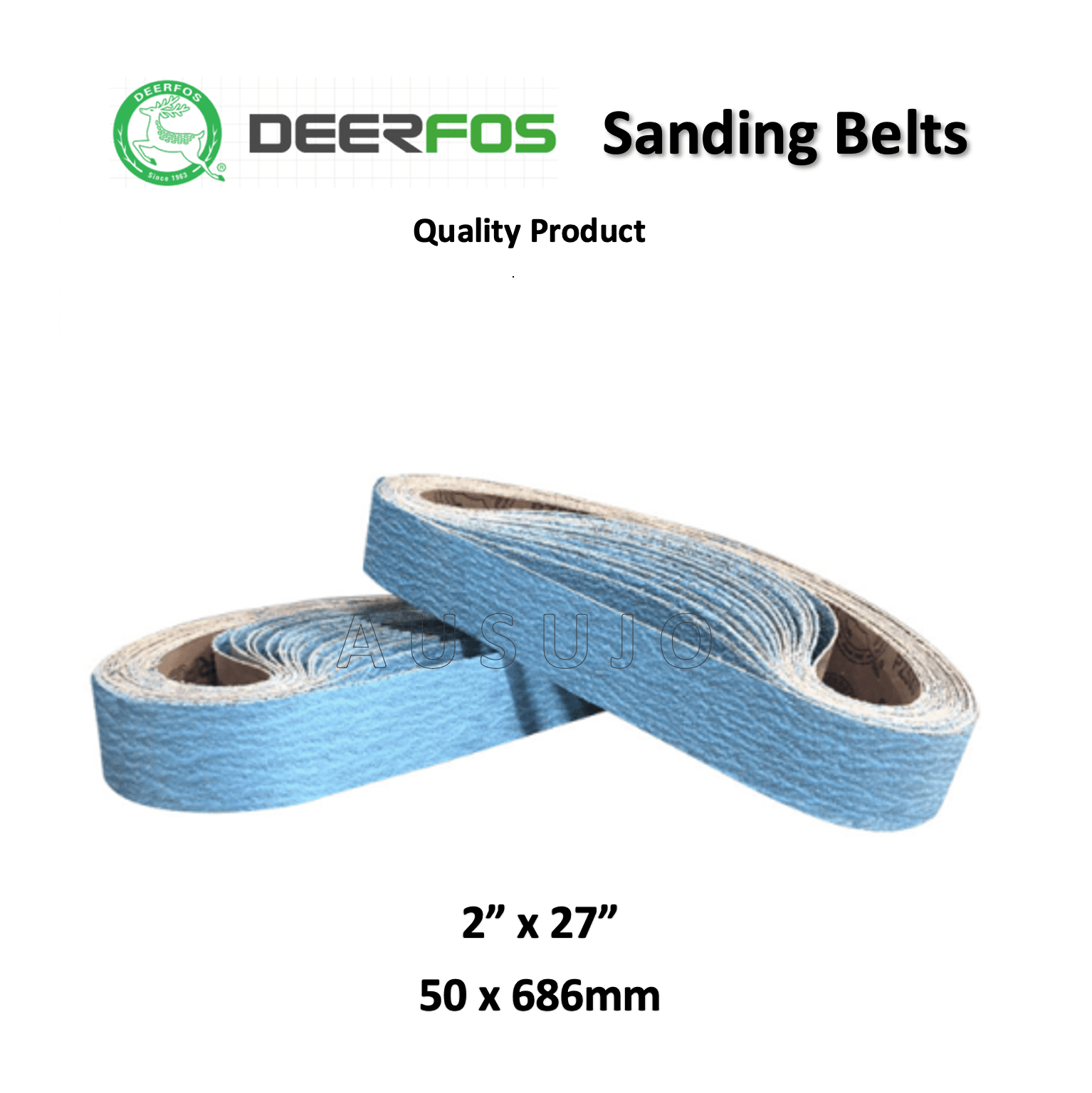 Deerfos 50mm X 686mm Zirconia Sanding Belt 40 – 120 Grit Heavy Duty ...