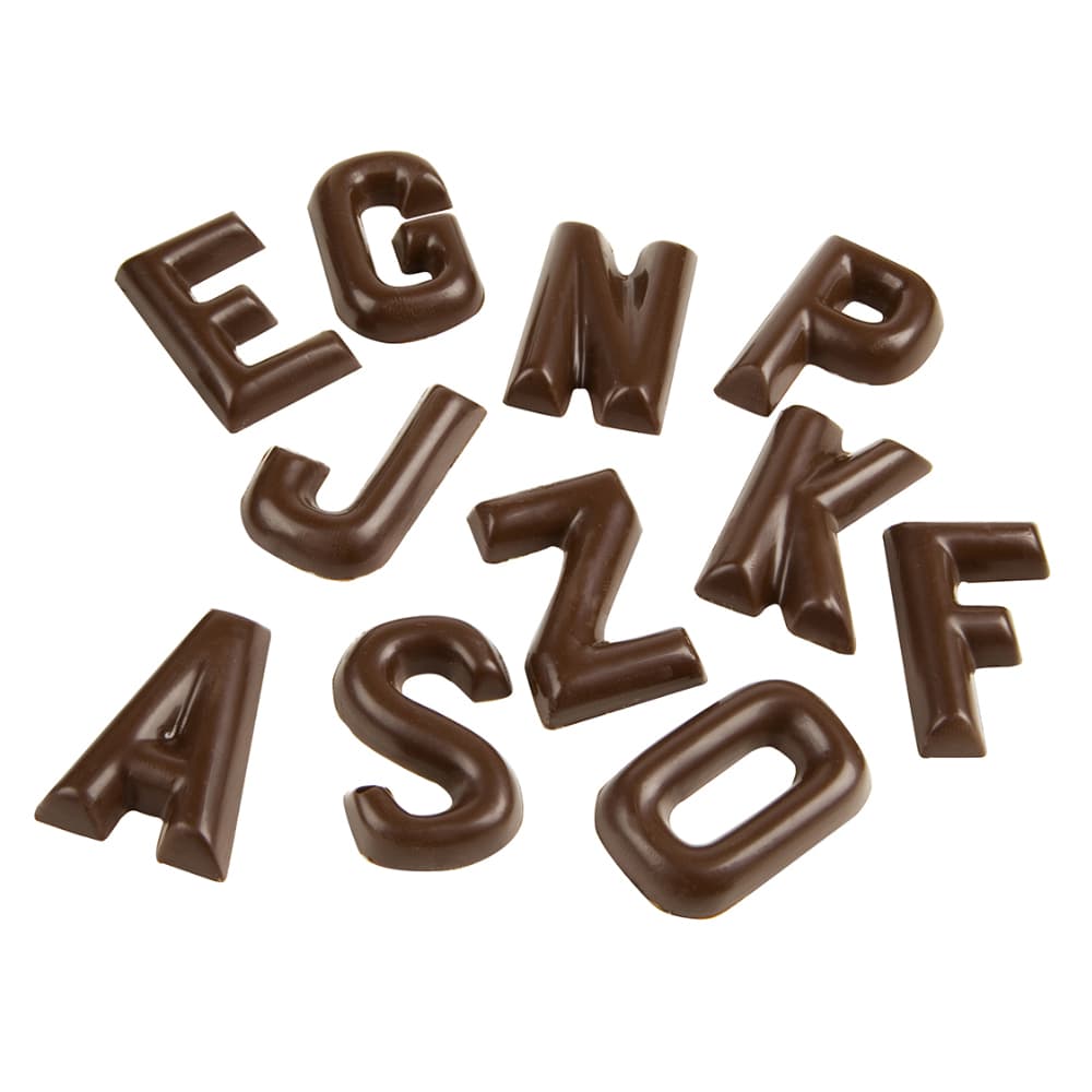 Chocolate World Polycarbonate Chocolate Mold, Alphabet A-Z, 26 Cavities ...