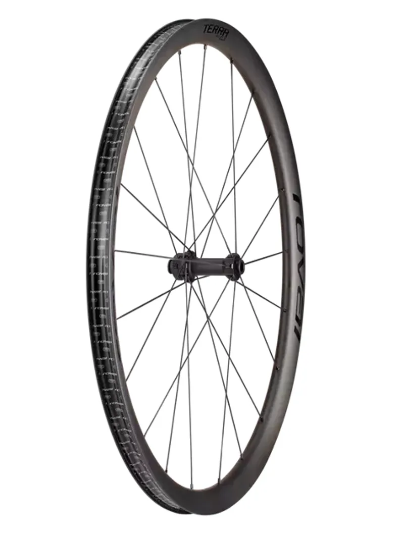 Roval Terra CLX II 700c Carbon Front Wheel in Gloss Black